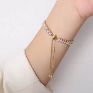 Exquisite Stainless Steel French Style Minimalist Tennis Chain Bracelet